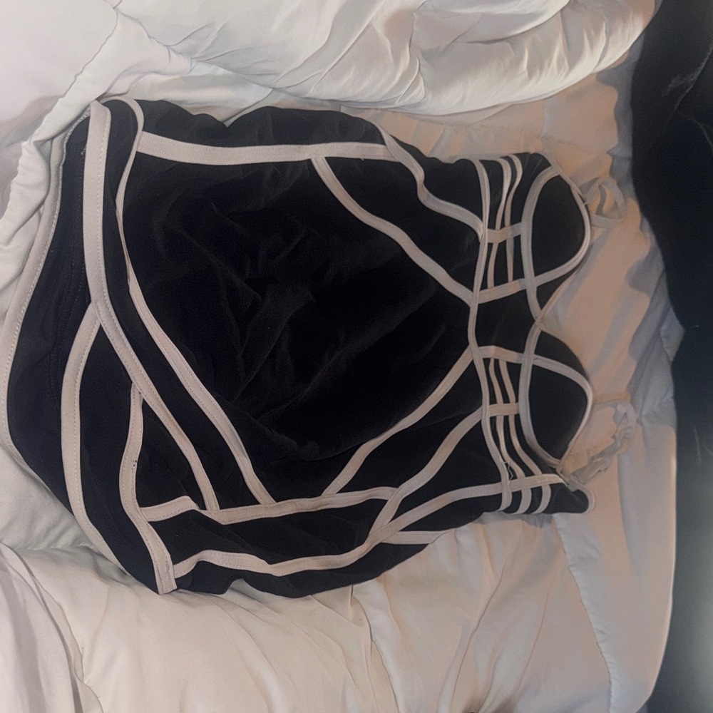 Black and White Geometric Skirt